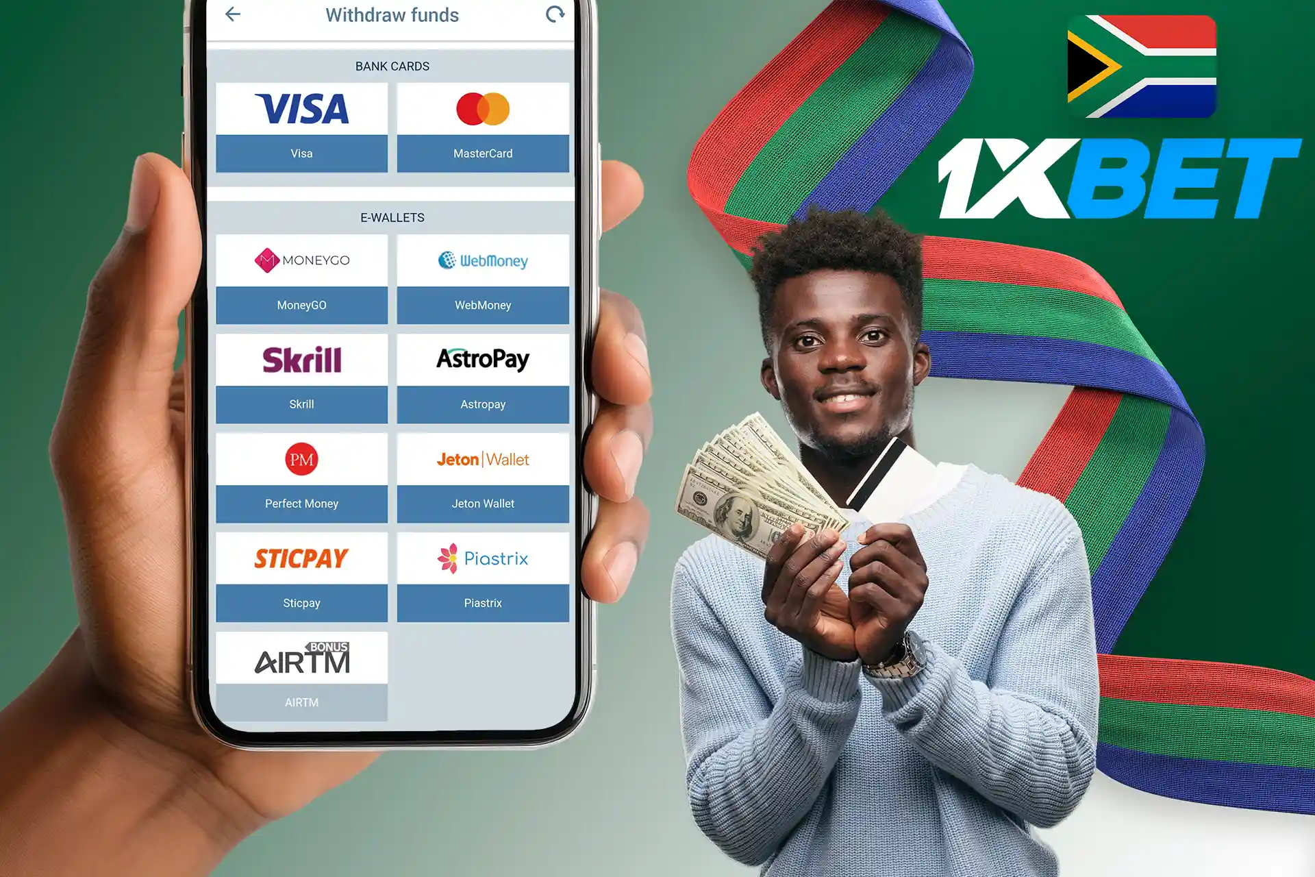 Withdraw your winnings at 1xBet